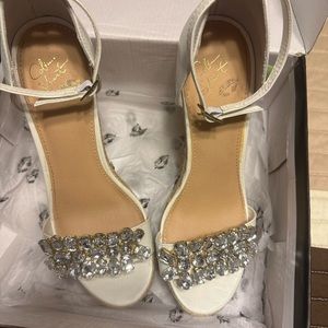 Only worn twice! Lots of life left Colin Stuart wedge heels!